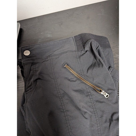 Athleta Womens Black Cargo Jogger Pants Ripstop Hiking Travel Size 8 - Picture 14 of 14